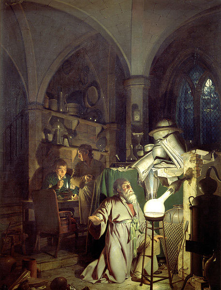 Joseph wright of derby The Alchemist Discovering Phosphorus or The Alchemist in Search of the Philosophers Stone